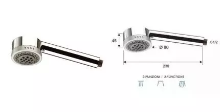 Ручная лейка «Remer» 321HGx хром Ручная лейка «Remer» 321HGx хром