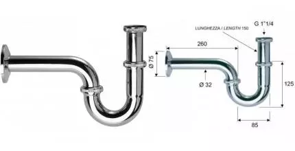 Сифон для раковины «Remer» 977114 хром Сифон для раковины «Remer» 977114 хром