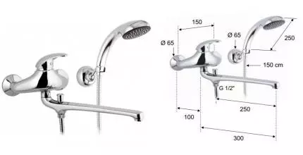 Смеситель для ванны «Remer» Ten T49 хром