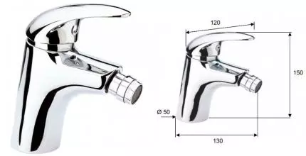 Смеситель для биде «Remer» Ten T21 хром