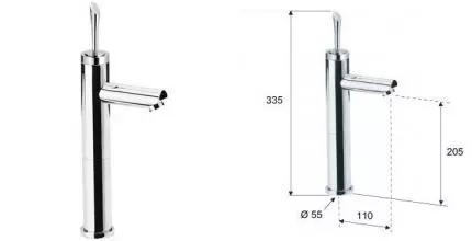 Смеситель для раковины «Remer» Jazz J11L хром Смеситель для раковины «Remer» Jazz J11L хром