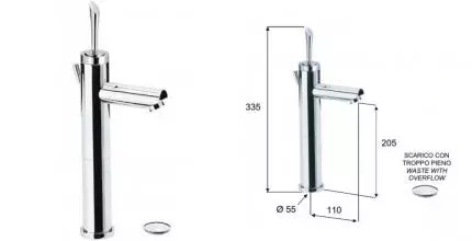 Смеситель для раковины «Remer» Jazz J10L с донным клапаном хром Смеситель для раковины «Remer» Jazz J10L с донным клапаном хром