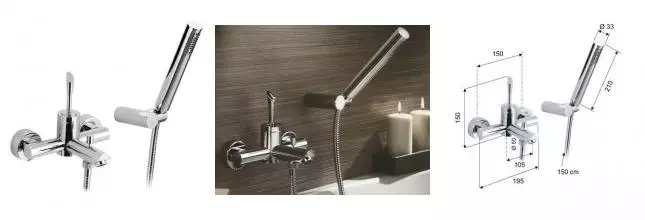 Смеситель для ванны «Remer» Jazz J02 хром Смеситель для ванны «Remer» Jazz J02 хром