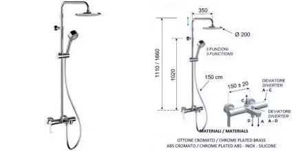 Душевая система «Remer» Winner W34AEC20 хром