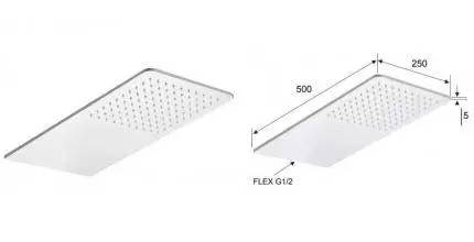 Верхний душ «Remer» 350UFDX хром Верхний душ «Remer» 350UFDX хром