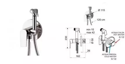 Смеситель с гигиеническим душем «Remer» Dream D65 хром