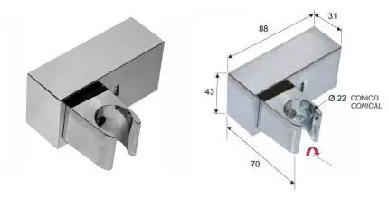 Держатель для душа «Remer» 339S хром