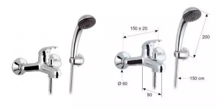 Смеситель для ванны «Remer» 35 F02 хром Смеситель для ванны «Remer» 35 F02 хром