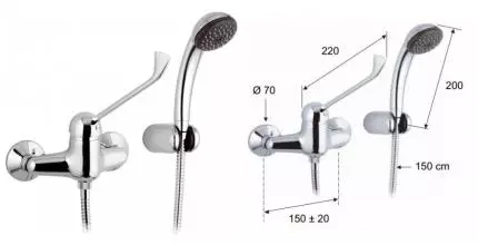Смеситель для душа «Remer» Kiss K39LL хром Смеситель для душа «Remer» Kiss K39LL хром