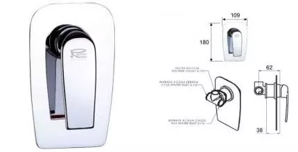 Смеситель для душа «Remer» Atmos A30 хром Смеситель для душа «Remer» Atmos A30 хром