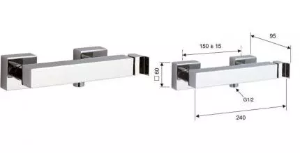 Смеситель для душа «Remer» Flash Z31 хром