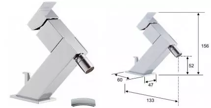 Смеситель для биде «Remer» Flash Z20 с донным клапаном хром Смеситель для биде «Remer» Flash Z20 с донным клапаном хром