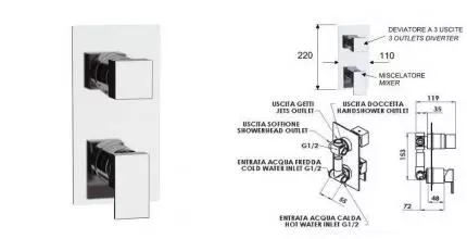 Смеситель для душа «Remer» Flash Z937 хром Смеситель для душа «Remer» Flash Z937 хром