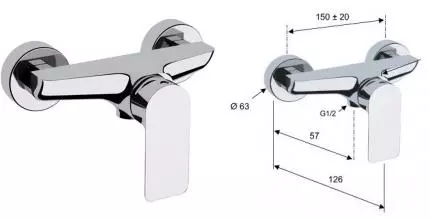 Смеситель для душа «Remer» Infinity I33 хром