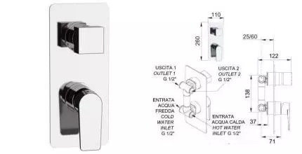 Смеситель для душа «Remer» Dream D92 хром