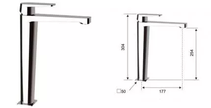 Смеситель для раковины «Remer» Dream D11L хром