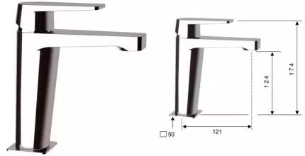 Смеситель для раковины «Remer» Dream D11 хром