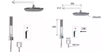 Душевая система «Remer» Infinity I09S02 хром