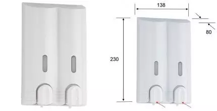 Дозатор для мыла «Remer» Bango RB605BICR на стену белый