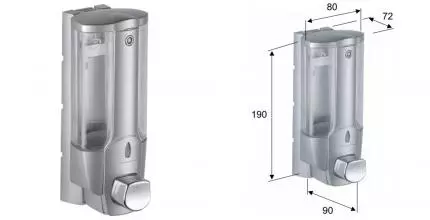 Дозатор для мыла «Remer» Bango RB601CR на стену серый