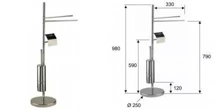Стойка с аксессуарами «Remer» Bango RB560CR напольная хром