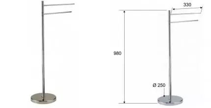 Стойка с аксессуарами «Remer» Bango RB550CR напольная хром