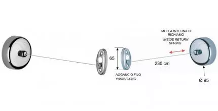 Сушилка для белья вытяжная «Remer» Bango RB490CR на стену хром