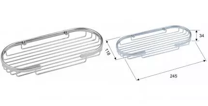 Мыльница «Remer» Bango RB282CR на стену хром