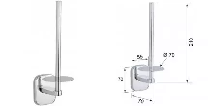 Держатель для туалетной бумаги «Remer» Suite SU62CR на стену хром
