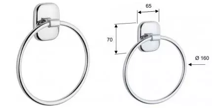 Полотенцедержатель «Remer» Suite SU44CR на стену хром Полотенцедержатель «Remer» Suite SU44CR на стену хром