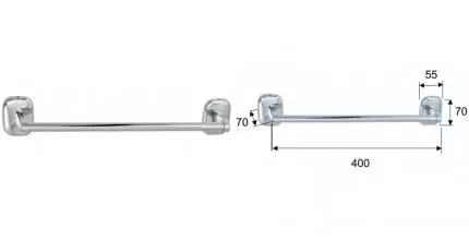 Полотенцедержатель «Remer» Suite SU40CR на стену хром