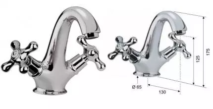Смеситель для раковины «Remer» Liberty 13LIBCE с донным клапаном хром