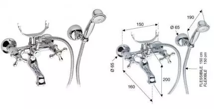 Смеситель для ванны «Remer» Liberty 02LI хром