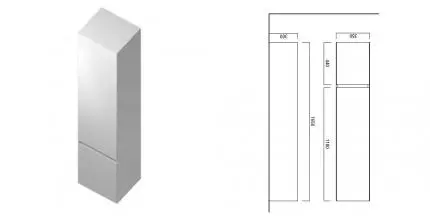Пенал «Kerama Marazzi» Cubo 35 подвесной белый глянец левый Пенал «Kerama Marazzi» Cubo 35 подвесной белый глянец левый