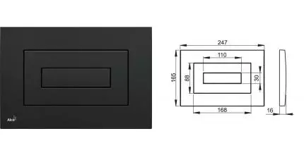 Кнопка смыва «AlcaPlast» M478 черная