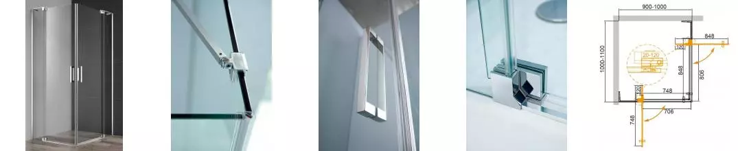 Душевой угол-ограждение «Cezares» SLIDER-AH-2-90/100-100/110-C-Cr 110/100 прозрачный/хром прямоугольный без поддона универсальный Душевой угол-ограждение «Cezares» SLIDER-AH-2-90/100-100/110-C-Cr 110/100 прозрачный/хром прямоугольный без поддона универсальный