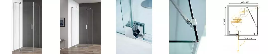 Душевой угол-ограждение «Cezares» SLIDER-AH-1-100-90/100-C-Cr 100/100 прозрачный/хром прямоугольный без поддона универсальный Душевой угол-ограждение «Cezares» SLIDER-AH-1-100-90/100-C-Cr 100/100 прозрачный/хром прямоугольный без поддона универсальный