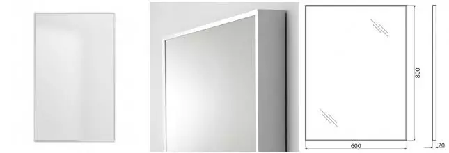 Зеркало «Cezares» SPC-AL 60/80 без света