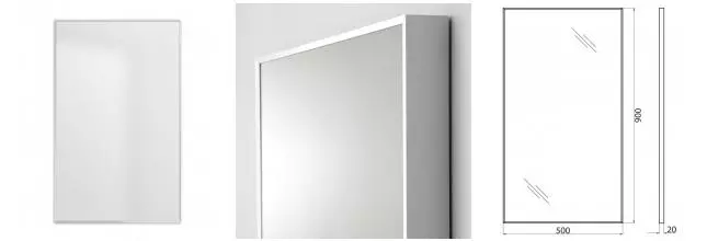 Зеркало «Cezares» SPC-AL 50/90 без света