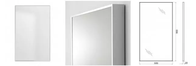 Зеркало «Cezares» SPC-AL 50/90 без света Зеркало «Cezares» SPC-AL 50/90 без света