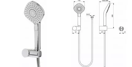 Душевой гарнитур «Ideal Standard» IdealRain Evo Diamond L3 B2619AA хром Душевой гарнитур «Ideal Standard» IdealRain Evo Diamond L3 B2619AA хром