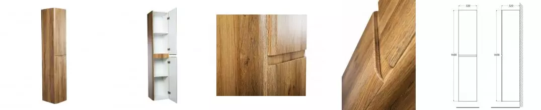 Пенал «Belbagno» Albano 32/160 подвесной Rovere Rustico универсальный Пенал «Belbagno» Albano 32/160 подвесной Rovere Rustico универсальный
