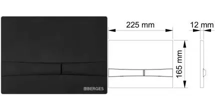 Кнопка смыва «Berges Wasserhaus» Novum F5 Soft Touch чёрная