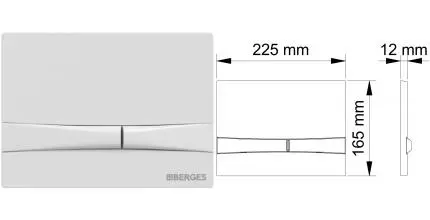 Кнопка смыва «Berges Wasserhaus» Novum F1 белая