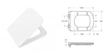 Сиденье для унитаза «Belbagno» BB2312SC дюропласт с микролифтом белое