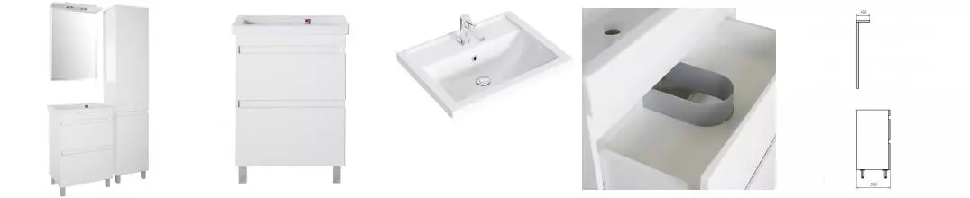 Мебель для ванной «ASB-Mebel» Коста 60 ясень белый