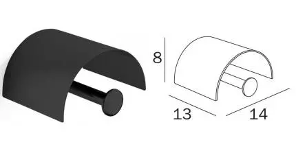 Держатель для туалетной бумаги «Inda» One A24260NE на стену чёрный матовый