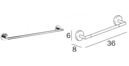 Полотенцедержатель «Inda» Forum A3618ECR на стену хром Полотенцедержатель «Inda» Forum A3618ECR на стену хром