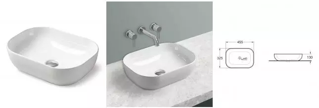 Раковина «Vincea» 45/33 VBS-102 фарфоровая белая