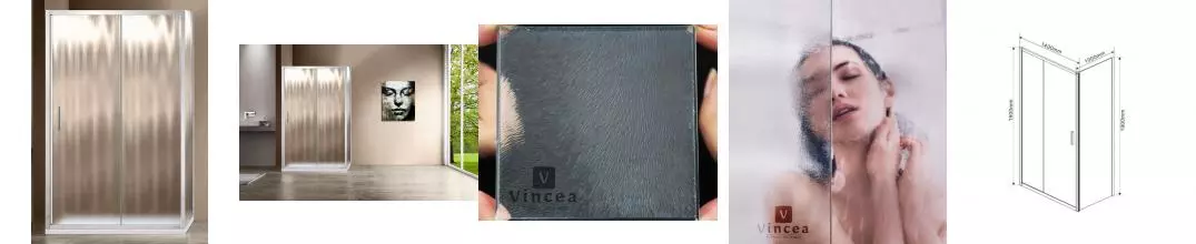 Душевой угол-ограждение «Vincea» Garda VSR-1G1014CH 140/100 шиншилла прямоугольный без поддона универсальный